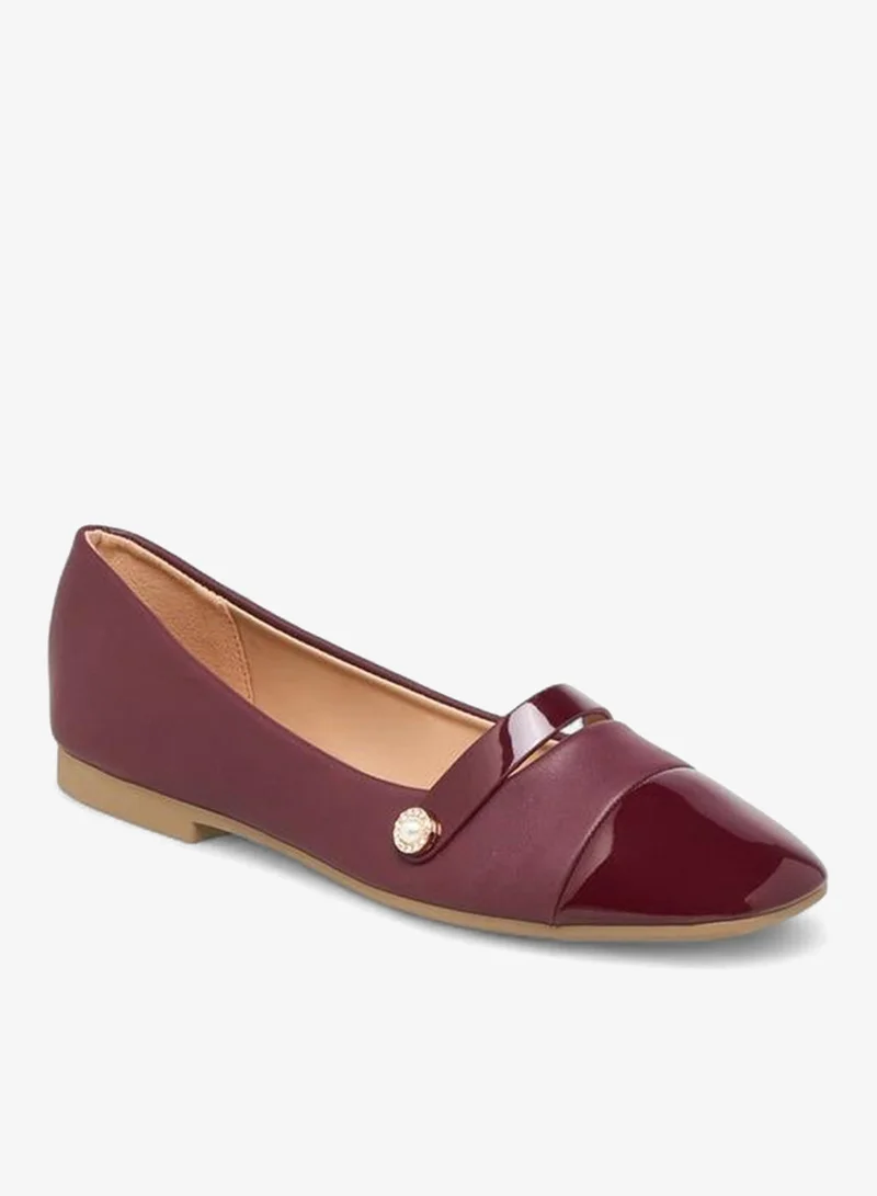 Women Pearl Accent Ballerina Shoes