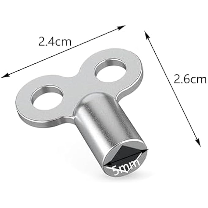 5 MM ROBUST AND STABLE BLEEDER BLEED KEY UNIVERSAL ALL RADIATOR KEYS - HEATING KEY FOR ALMOST ALL HEATERS/RADIATORS. - Image 2