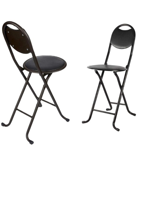 SMART HOME Set of 2 Comfortable Folding Chair, Prayer Chair, Elderly Chair, Camping Chair, Living Room Garden Sitting Chair  - Image 1