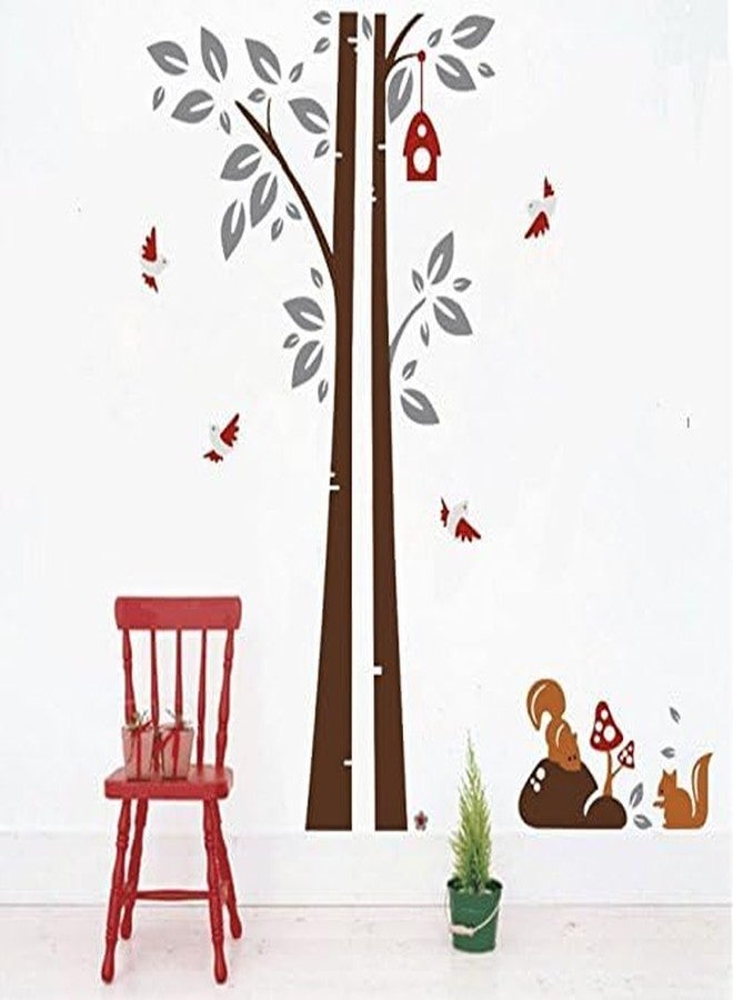 HEUREKA Squirrel Under Tree Nature PVC Vinyl Wall Sticker (60CM x 90CM) - Image 4