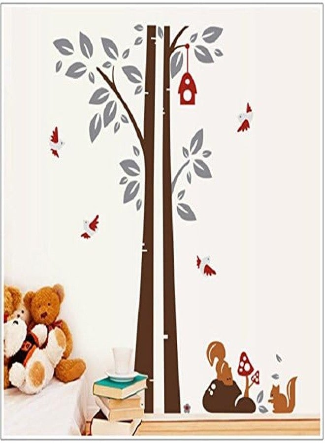 HEUREKA Squirrel Under Tree Nature PVC Vinyl Wall Sticker (60CM x 90CM) - Image 1
