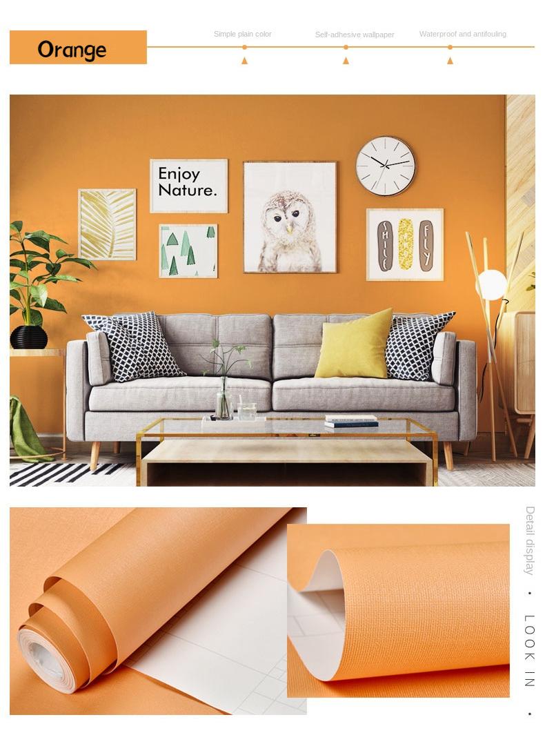 Bluejw Self-Adhesive Wallpaper Waterproof And Moisture-Proof Washable Wallpaper Solid Color Stickers For Bedroom Living Room Background Wall 10x0.6meter - Image 2