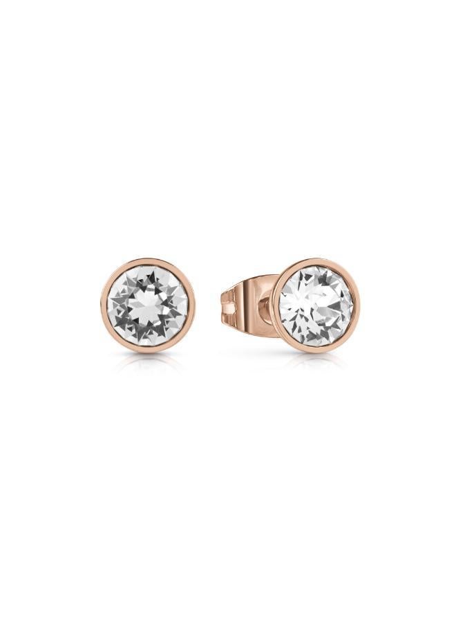 GUESS Solitaire Clear Crystal Stud Earrings