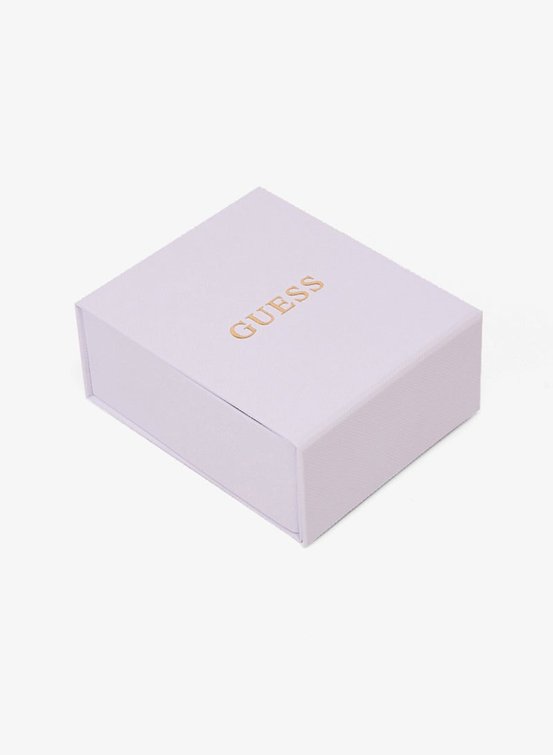 GUESS Solitaire Clear Crystal Stud Earrings - Image 3