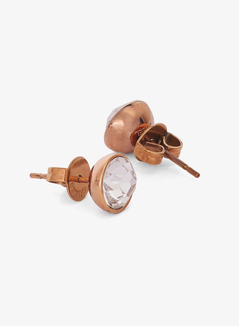 GUESS Solitaire Clear Crystal Stud Earrings - Image 2