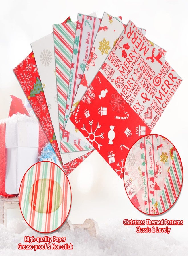 YBB 600 Pcs Christmas Candy Wrappers for Caramel, Greaseproof Candy Wax Twisting Papers Wrappers for Christmas Party Goodies Candy Chocolate Sweets - Image 3