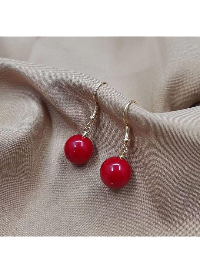 إيروريكس أقراط متدلية من اللؤلؤ مطلية بالذهب عيار 18 قيراطًا للنساء أقراط ذهبية متدلية من اللؤلؤ للنساء مجوهرات للمناسبات الخاصة - Image 3