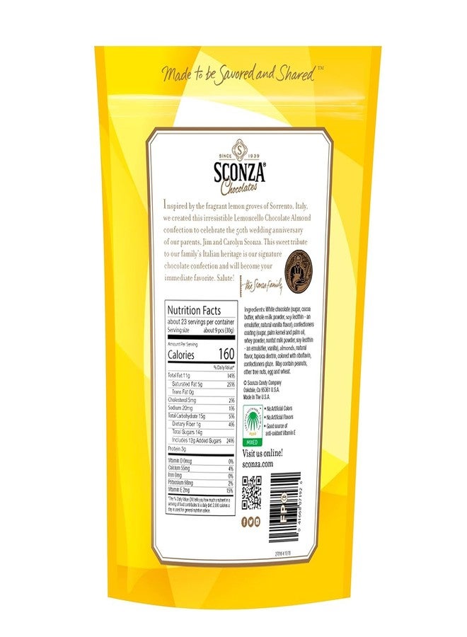 Sconza large Pouch Confections Lemoncello Almonds Zipper Pouch, 24 Ounce - Image 2