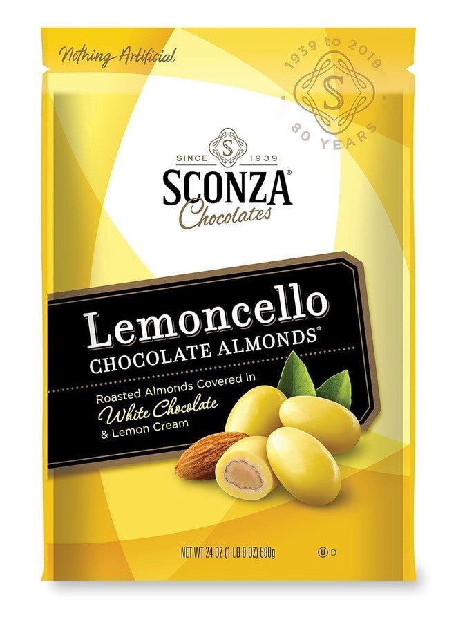 Sconza large Pouch Confections Lemoncello Almonds Zipper Pouch, 24 Ounce - Image 1