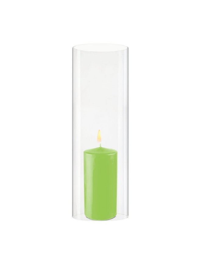 CYS EXCEL CYS EXCEL D-4.75" H-14 Glass Open Ended Hurricane Candleholder Bottomless Cylinder Sleeve Clear Chimney Shade Tube Cover, 1 Piece  - Image 3