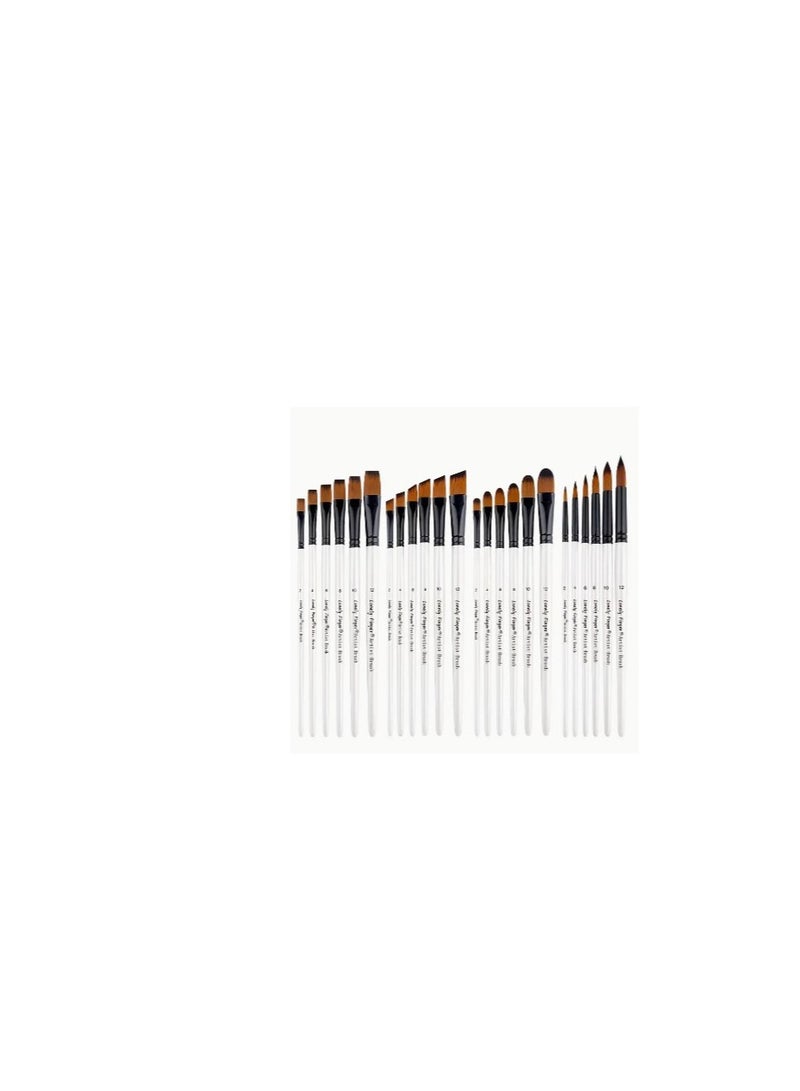 Keep Smiling LONELY FINGER 6pcs Premium Artist Paint Brush Set - Versatile For Acrylic, Oil, Gouache & Watercolor - Durable Nylon Bristles In Assorted Sizes  - Image 5