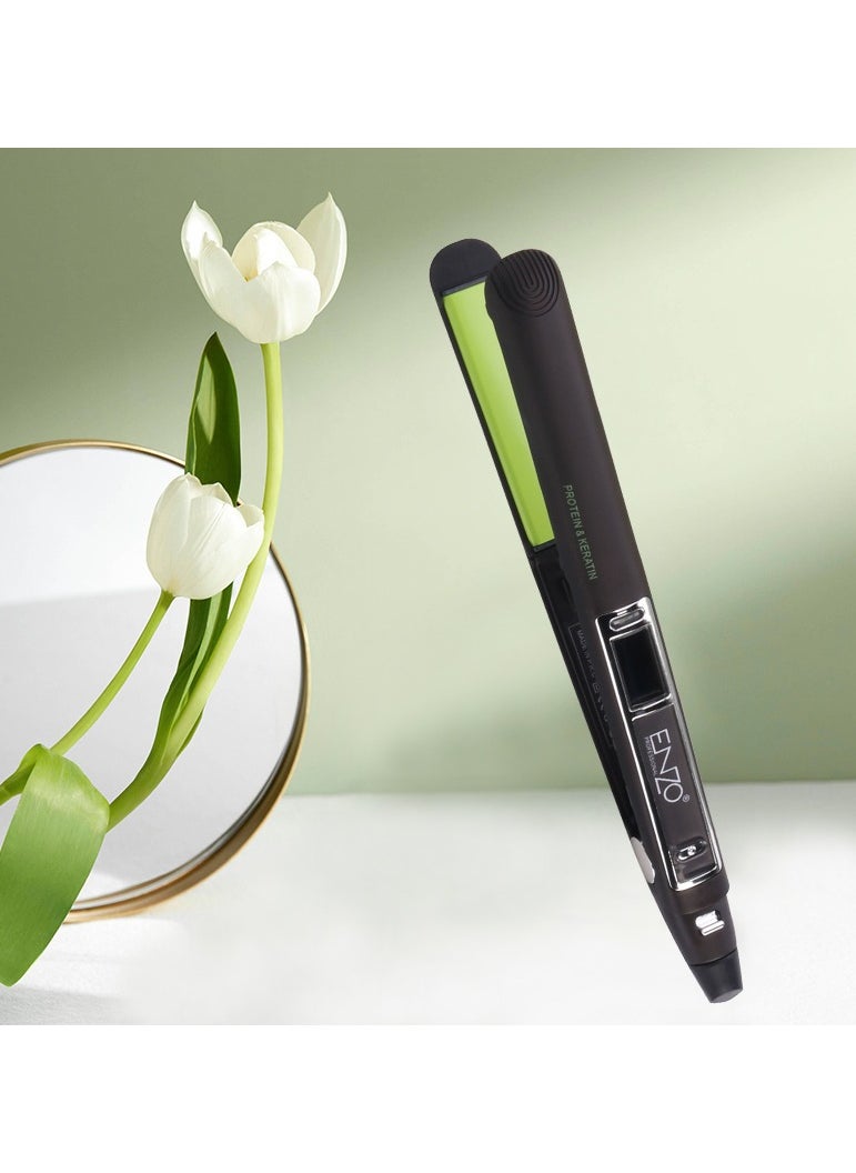ENZO Professional - ENZO High quality fast professional black color mini electric ceramic hair straightener - Image 1