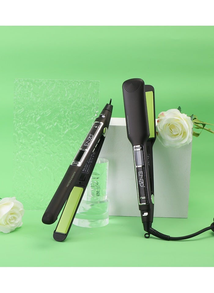 ENZO Professional - ENZO High quality fast professional black color mini electric ceramic hair straightener - Image 1