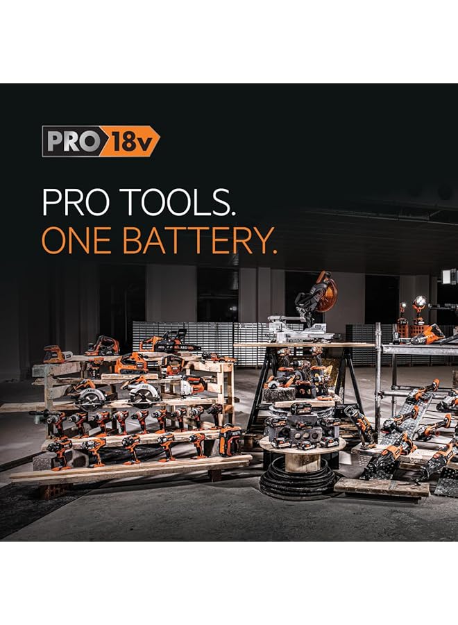 أيج مفتاح ربط مدمج بقوة 18 فولت، برتقالي وأسود، بطارية غير متضمنة - Image 2