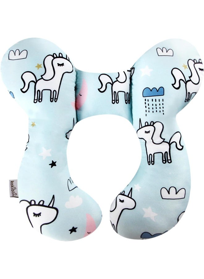 KAKIBLIN Baby Travel Pillow, Baby Support Pillow, Upgraded Baby Neck Pillows for Car Seat Toddler Head and Neck Support Pillow for Car Seat, Pushchair (Unicorn) - Image 3