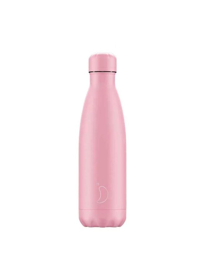 Chilly's | Water Bottle | Pastel | 500ml | All Pink - Image 1