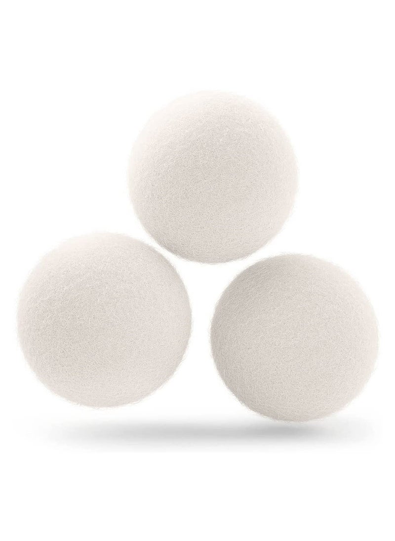 KASTWAVE Wool Dryer Balls 3 Pack  XL Size Natural Fabric Softener 100% Organic Premium Wool Chemical Free Reduces Wrinkles Lint Free, Odorless 1000+ Loads Baby Safe Saving Energy and Time  - Image 1