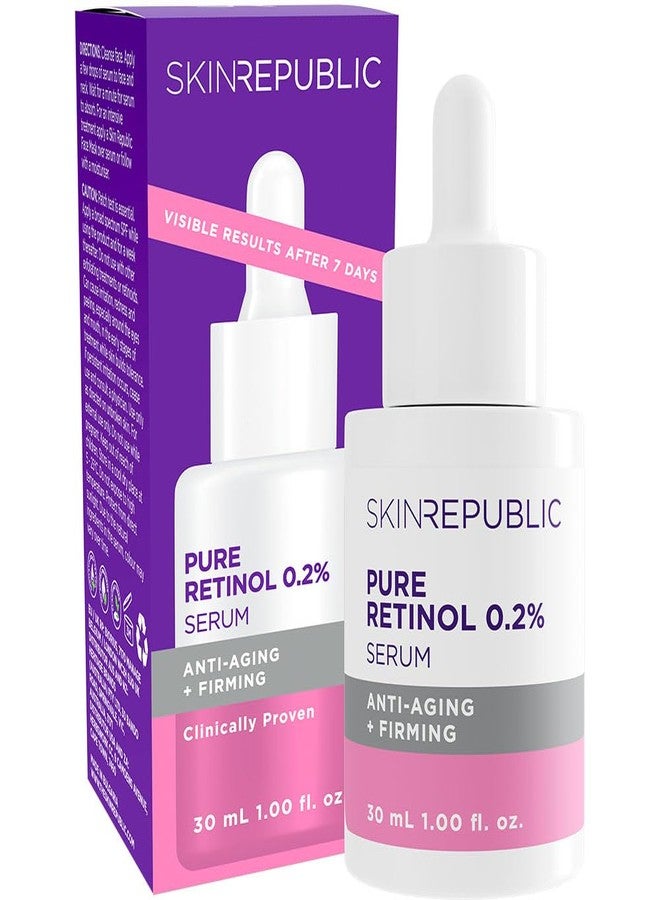SKIN REPUBLIC سيروم ريتينول 0.2% من سكين ريبابليك. نتائج ملحوظة بعد أسبوع واحد. زجاجة 30 مل. صنع في أوروبا. - Image 1