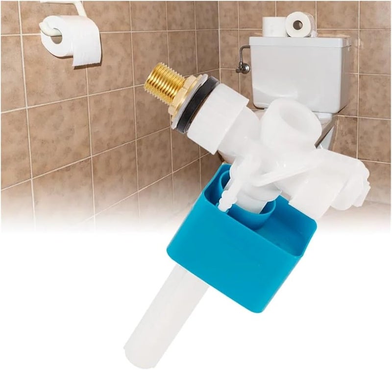 صمام الكرة النحاسي مناسب عالميًا لخزان المرحاض، صمام تعبئة، صمام دخول خزان المدخل الجانبي - Image 5