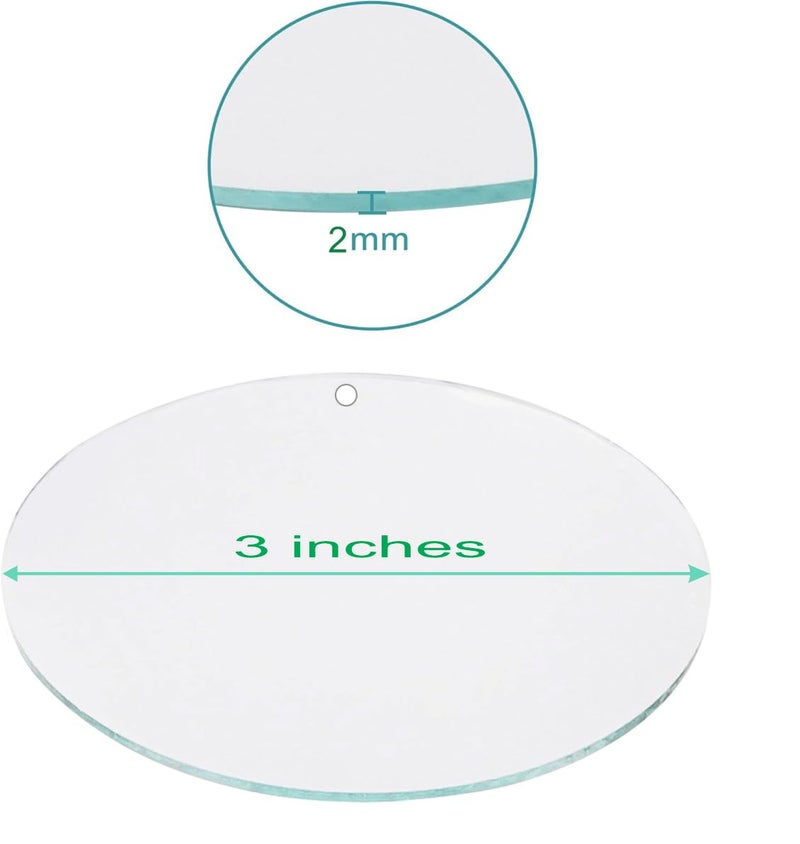 NEILL® Acrylic Mirror with Small Hole 3 inches Round, 2mm Thickness, Pack of 15 Pcs for Crafts Round Bulk Mirror Circles Craft Acrylic Tiles for DIY Projects, Wall, Table & Art Decor Essentials - Image 3