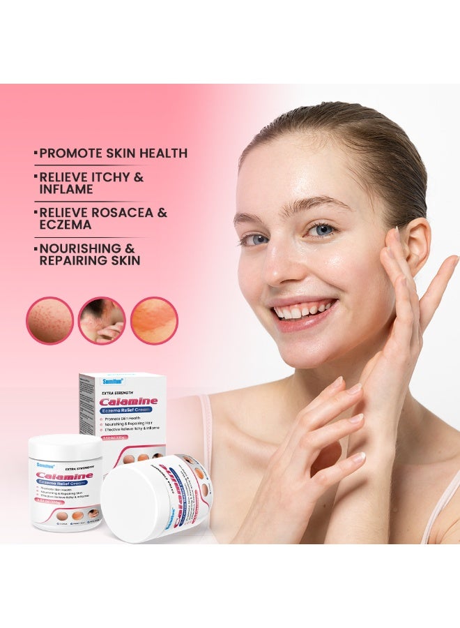 Sumifun Calamine Eczema Relief Cream,100g Healing Skin Care Cream for Eczema - Image 2