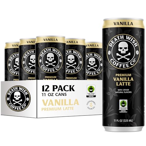 death_wish_coffee Death Wish Coffee Iced Coffee Cold Brew 8g Protein Fair Trade Vanilla Latte - Image 1