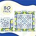 JarThenaAMCS 80Pcs Tile Lemon Paper Napkins CyanBlue Yellow Luncheon Napkins Watercolor Lemon Disposable Dinner Napkins for Spring Summer Party Decor Supplies - Image 4