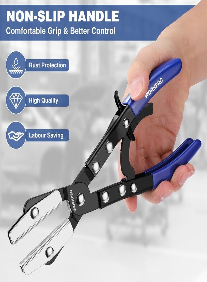 ووركبرو كماشة WORKPRO لربط الخراطيم بسقاطة مقاس 10 بوصات، كماشة قفل لربط الخراطيم لخطوط خراطيم السيارات، وخطوط الرادياتير، وخطوط الوقود، وخطوط سائل التبريد - Image 5