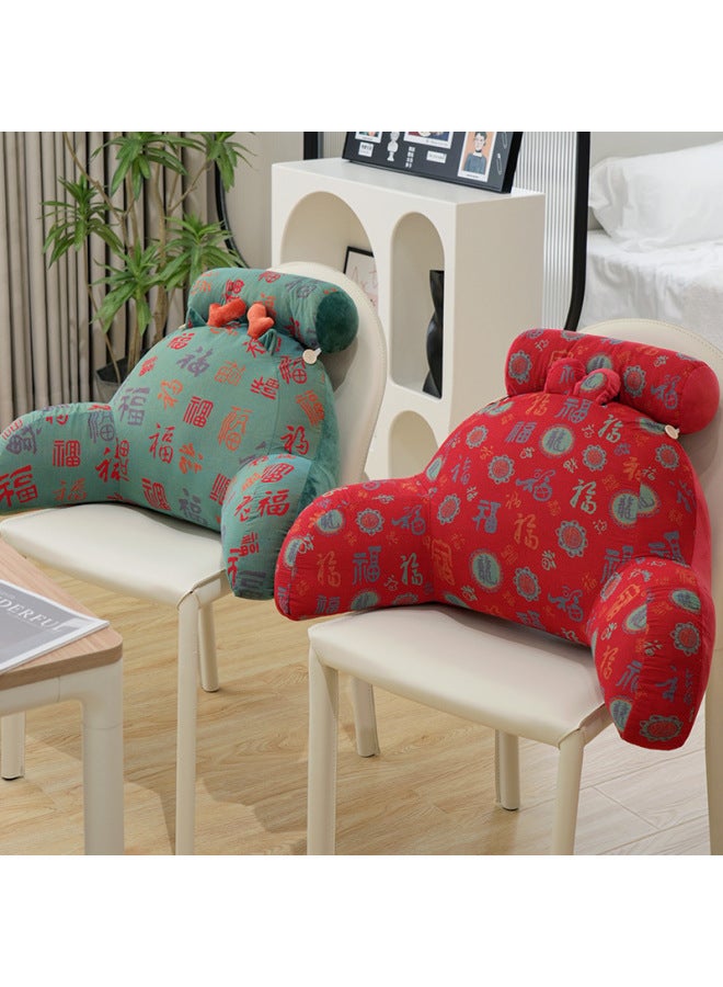 Three-layer Yarn Bedside Soft Bag Large Backrest Pillow Cushion Pillow Girls' Sleeping Sofa Waist Pillow Dormitory Bed-Color:Red Lumbar Support-Height:60* 35cm 0.8 - Image 5