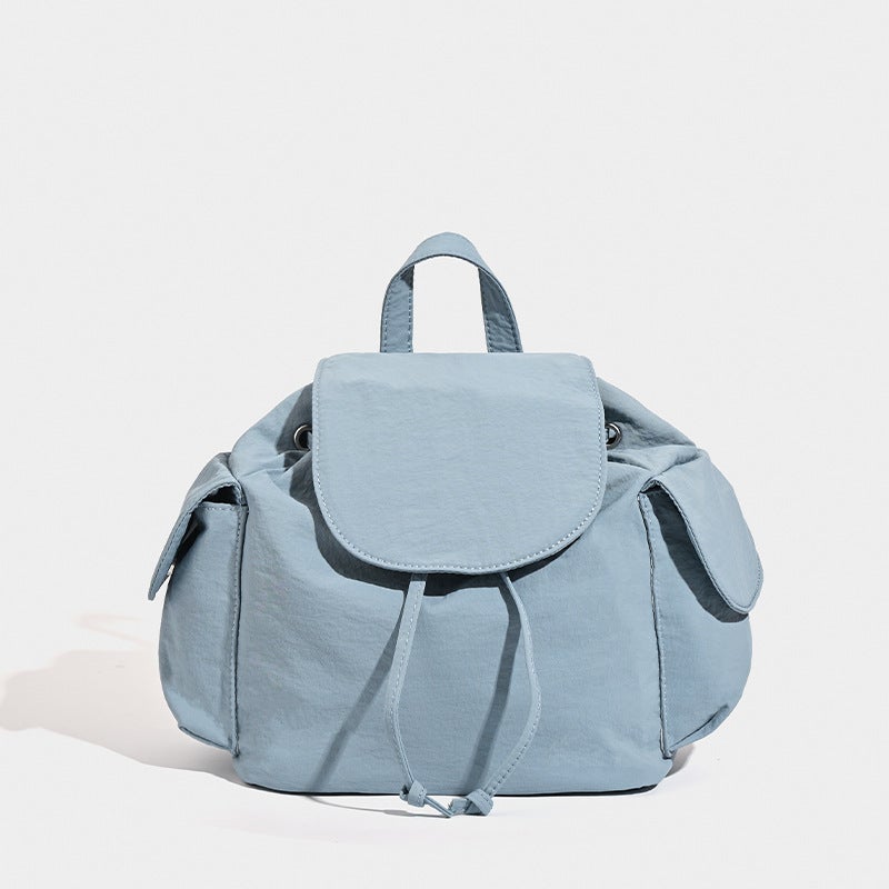 Korean Style New Casual Backpack Simple Women'S High-End Sense Large Capacity Women'S Fashion Travel Sports Drawstring Backpack - Image 2