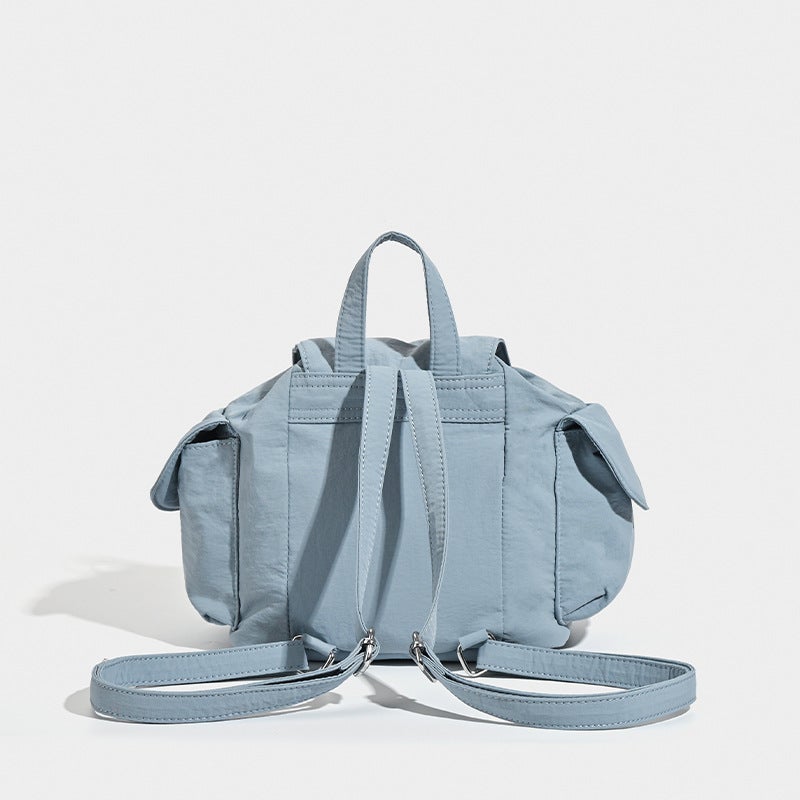 Korean Style New Casual Backpack Simple Women'S High-End Sense Large Capacity Women'S Fashion Travel Sports Drawstring Backpack - Image 4