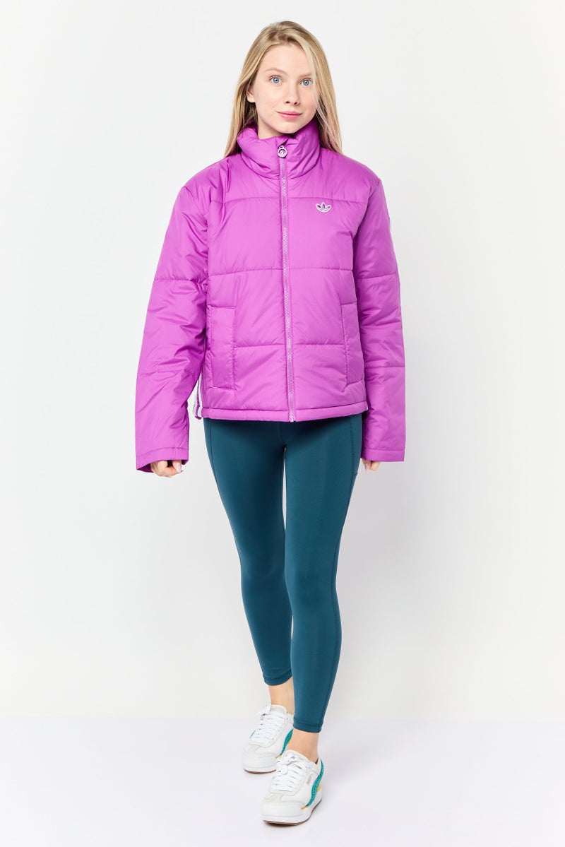 adidas Originals Women Sportswear Fit Long Sleeve Outdoor Puffer Jacket, Purple  - Image 2