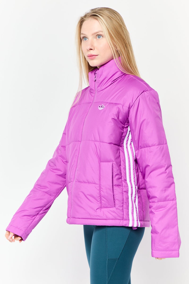 adidas Originals Women Sportswear Fit Long Sleeve Outdoor Puffer Jacket, Purple  - Image 4