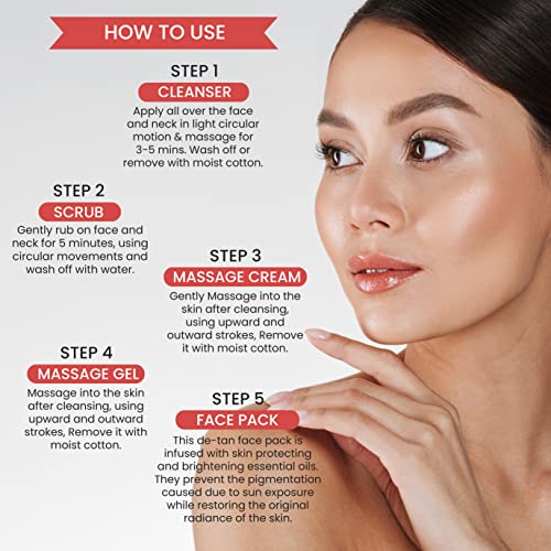 Herbal Tree Grape Wine Facial Kit for Anti Aging, Glowing Skin, Improve Firmness, Reduce Fine Lines & Wrinkles Elasticity Replenish Moisture | Women & Men (525 gm + 5 ml) - Image 4