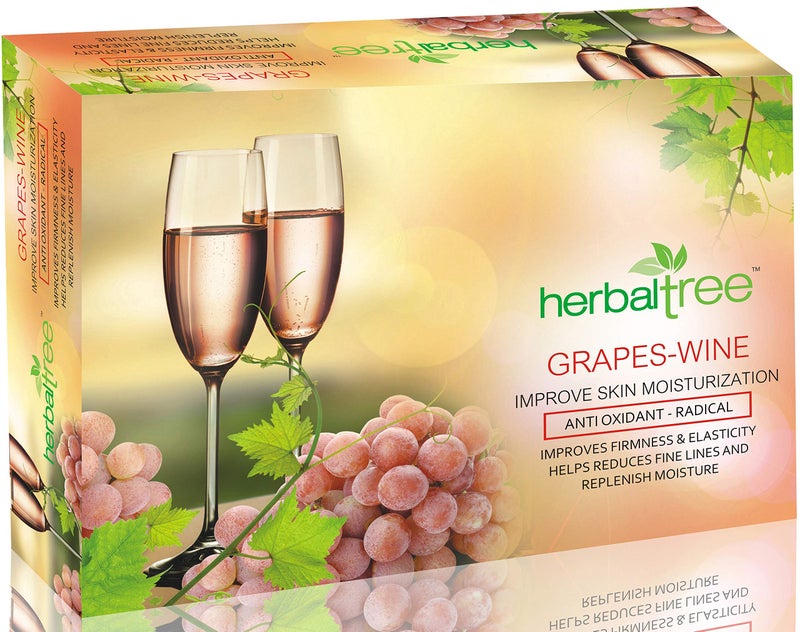 Herbal Tree Grape Wine Facial Kit for Anti Aging, Glowing Skin, Improve Firmness, Reduce Fine Lines & Wrinkles Elasticity Replenish Moisture | Women & Men (525 gm + 5 ml) - Image 5