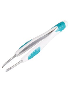 Leader Eader Tweezers Slant Tip Precision Easy Grip Nonslip Rubber Stainless Steel Great Precision For Eyebrows Facial Hair Splinter And Ingrown Hair Removal  - Image 4