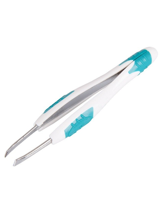 Leader Eader Tweezers Slant Tip Precision Easy Grip Nonslip Rubber Stainless Steel Great Precision For Eyebrows Facial Hair Splinter And Ingrown Hair Removal - Image 4