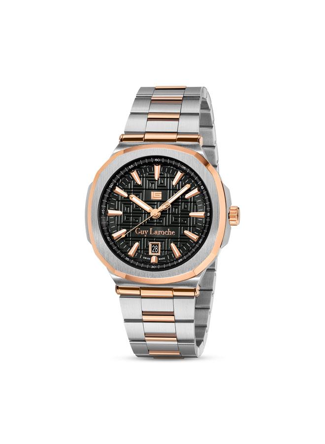 Guy Laroche Charlie 45.5mm Men's Analog Swiss Watch with Two-tone Stainless Steel Bracelet - Image 1