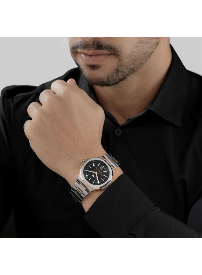 Guy Laroche Charlie 45.5mm Men's Analog Swiss Watch with Two-tone Stainless Steel Bracelet - Image 5