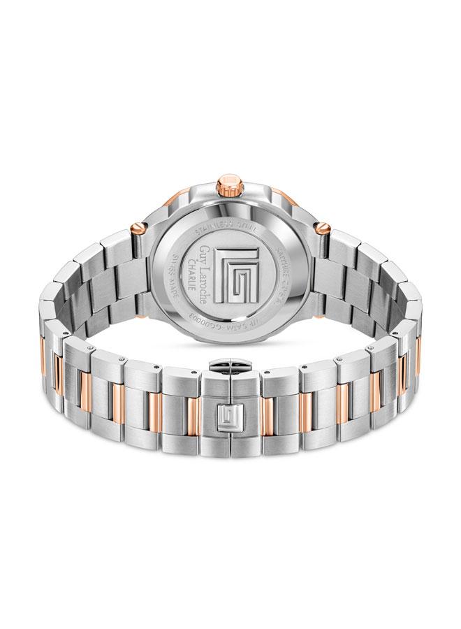 Guy Laroche Charlie 45.5mm Men's Analog Swiss Watch with Two-tone Stainless Steel Bracelet - Image 3
