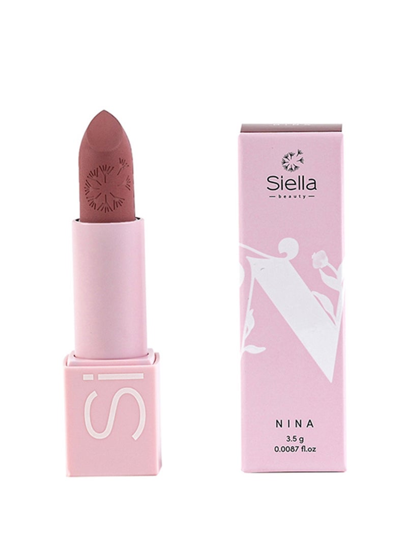 Siella Beauty - Nina Flower Power Matte Lipstick,Upto 10 hr Long Lasting Lipstick, Made In Italy - Image 1