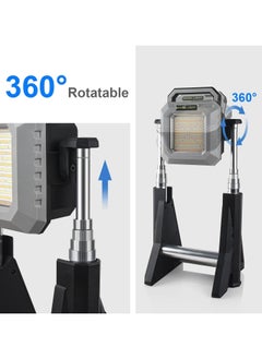 Generic LED Work Light with Stand,Cordless Work Light, Job Site Lighting for Building Outdoor Emergency Car Repairing  - Image 3