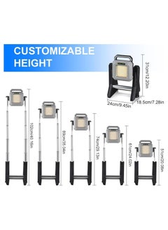 Generic LED Work Light with Stand,Cordless Work Light, Job Site Lighting for Building Outdoor Emergency Car Repairing  - Image 5