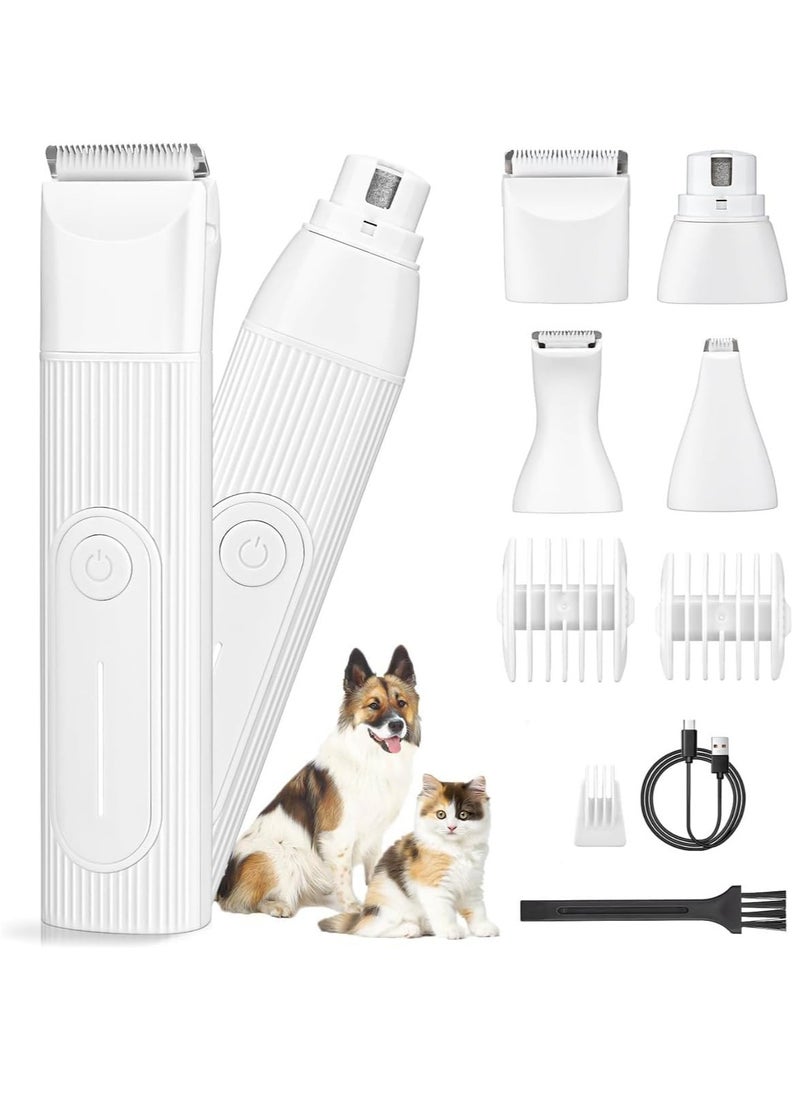 مايل ميلو أداة تقليم Pet Paw ، أداة تقليم أظافر الأليفة ، مجموعة العناية بالقطط 4 في 1 مع ضوء LED ، آلة قص الأليفة الصغيرة لقص الشعر حول الكفوف والعينين والأذنين والوجه  - Image 1