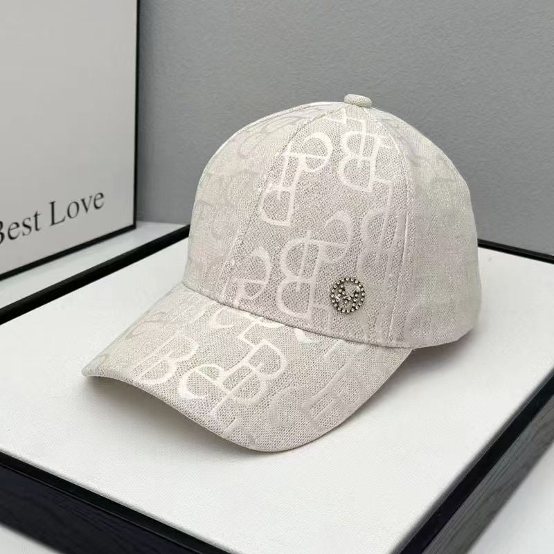 Chao Brand Diamond-Encrusted M-Logo Fashion Cap Children'S Letters Jacquard Casual Sun Protection Baseball Cap - Image 3