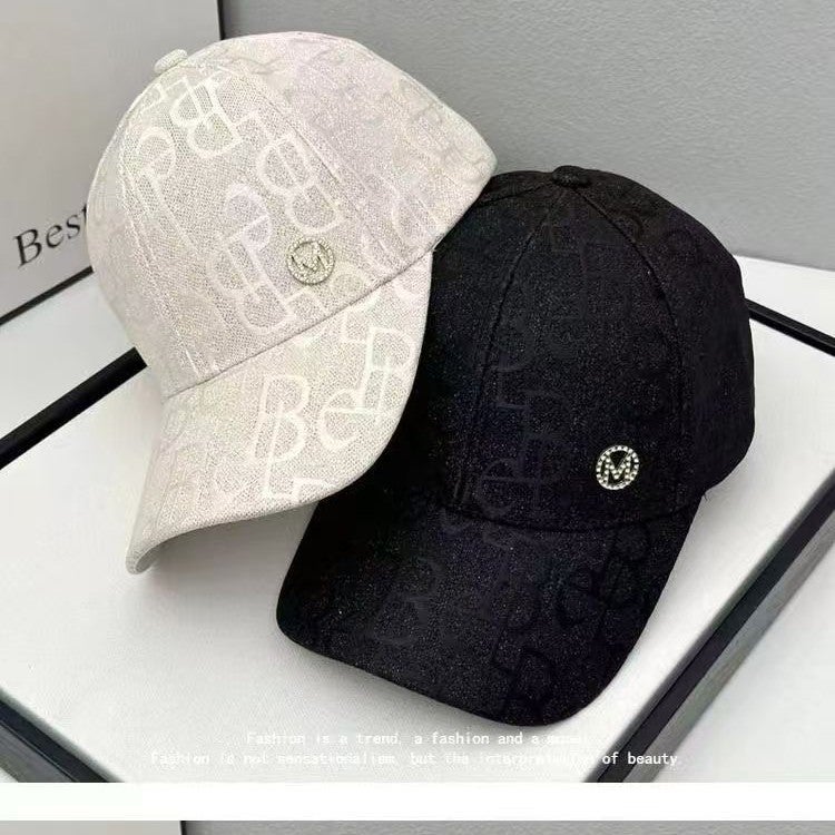 Chao Brand Diamond-Encrusted M-Logo Fashion Cap Children'S Letters Jacquard Casual Sun Protection Baseball Cap - Image 2