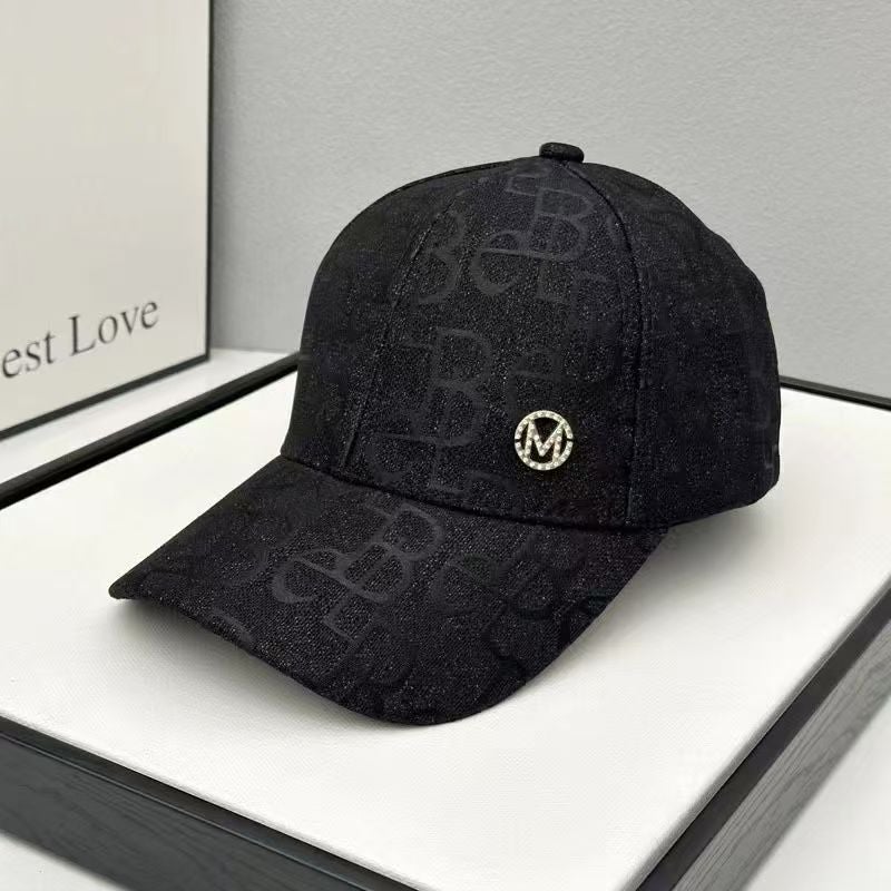 Chao Brand Diamond-Encrusted M-Logo Fashion Cap Children'S Letters Jacquard Casual Sun Protection Baseball Cap - Image 1