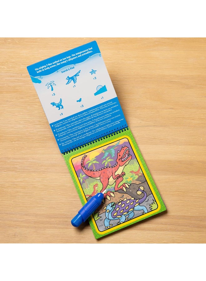 Melissa & Doug Water WOW! Reusable Water Coloring Book – Melissa & Doug Dinosaurs Theme with Water Pen - Image 2