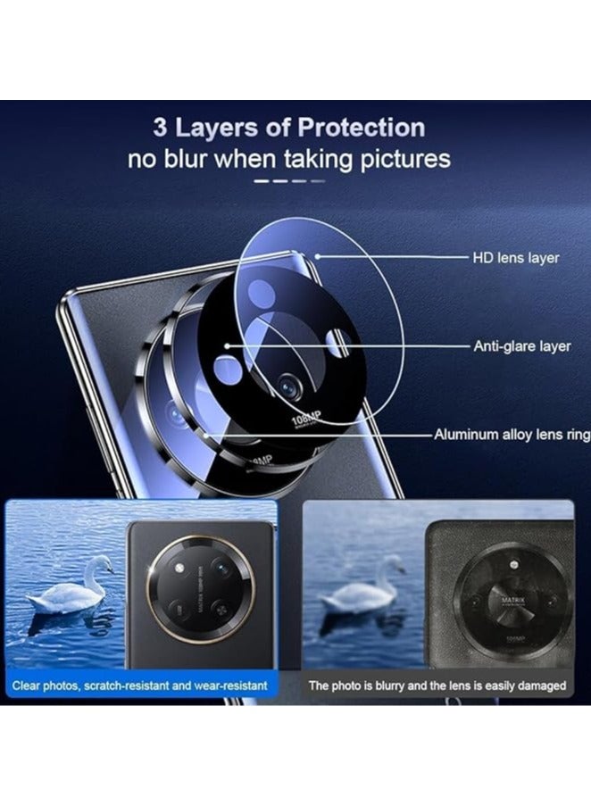 general Case Compatible with Honor X9c 5G/Honor X60 Pro, Magnetic Body Metal Frame Double Sided Clear Tempered Glass Cover with Camera Protection - Image 3