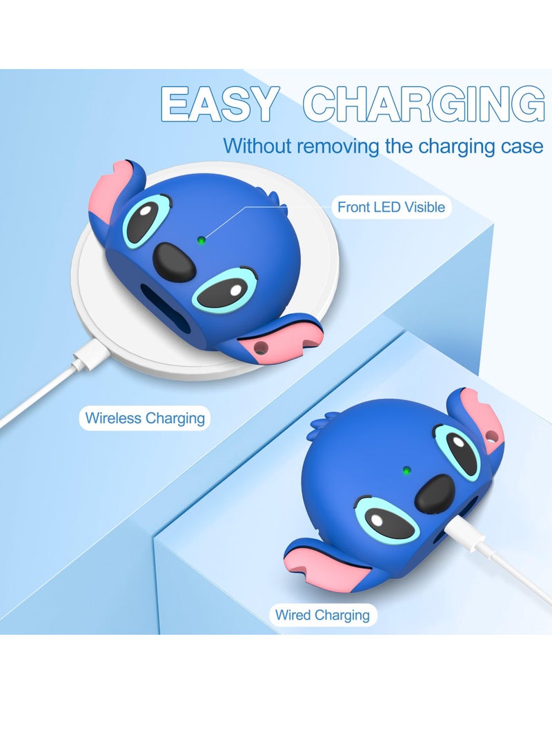 Excefore Compatible with Samsung Galaxy Buds 3 Pro and Galaxy Buds 3 (2024) Case with Cleaner Kit, Shockproof Cute Funny Cartoon Design Silicone Protective Cover with Keychain, for Men Girls Women - Image 2